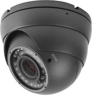 Analog CCTV Camera HD 1080P 4-in-1 (TVI/AHD/CVI/CVBS) Security Dome Camera Outdoor, 2.8mm-12mm Manual Focus/Zoom Varifocal Lens, Weatherproof Metal Housing 36 IR-LEDs Day & Night Monitoring (Gray)