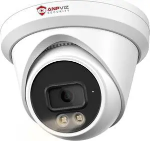 5MP POE Camera, POE IP Camera with 100ft Smart Color Night Vision, Human Vehicle Detection Turret Security Camera, Outdoor POE Surveillance Camera with Metal Housing Built-in Mic NDAA Compliant