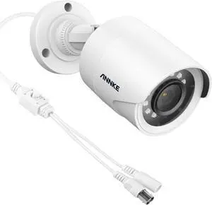 1080p Security Camera 4-in-1 CCTV Bullet Wired Cam, AHD/TVI/CVI/CVBS, Analog Surveillance Video AddOn Camera for Indoor/Outdoor Use, 100ft Clear Night Vision (Power Adapter Not Included) - E200,White