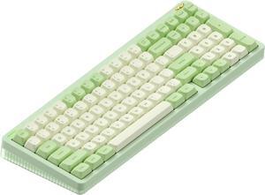 NUPHY Halo96 V2 Wireless Keyboard,Gasket Structure,96% Hot Swappable Gaming Keyboard, 99 Kyes RGB Backlit Mechanical Keyboard, Support QMK/VIA,Bluetooth/USB-C/2.4GHz - Green,Mint Switches (37gf).