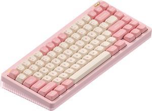 NUPHY Halo75 V2 Mechancial Gaming Kyeboard,75% Wireless Hot Swappable Bluetooth keyboard,83 Kyes RGB Backlit Keyboard,Support Bluetooth/2.4GHz/USB-C - PINK, Mint (37gf)