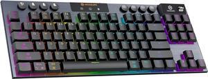 Immersion A3 TKL Wired + Wireless Keyboard, Mechanical Keyboard with Low-Profile Switches, Display Screen, 16.8 Million RGB Backlit, Hot-Swappable Gaming Keyboard for Win/Mac, Linear