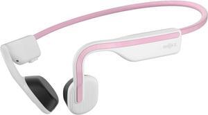 SHOKZ OpenMove - Open-Ear Bluetooth Sport Headphones, Bone Conduction Wireless Earphones, Sweatproof for Running and Workouts, with Sticker Pack, Pink