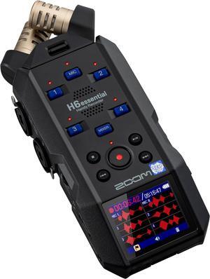 Zoom H6essential 2024 Model, Essential Series with 32-Bit Float, Accessibility, 6-Track Recorder, Stereo Microphones, 4 XLR/TRS Inputs, USB Audio Interface, for Musicians, Podcasters, & Filmmakers
