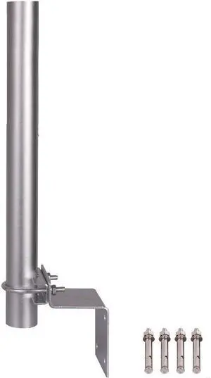 16" Antenna Pole, Upgraded Length Antenna Pole Mount for Outside Home Antenna with U-Bolt, Bracket, Mounting Screws - 40cm Length Universal Mounting Pole