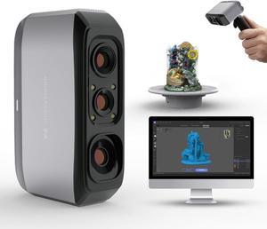 3D Scanner for 3D Printing, Handheld 3D Model Scanner with 0.05mm High Detailed Precision, 10FPS Scanning Speed, Anti-Shake Lenses, Compatible with Windows/MacOS, Moose Lite (Premium)
