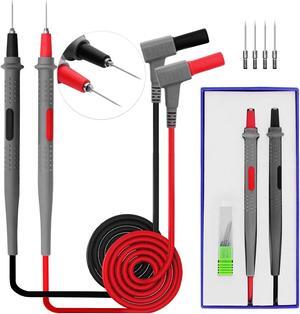 Soft Silicone Multimeter Test Leads, Accurate Reading for Precise Testing, CAT IV 1000V 20A, Banana Plug 4 MM, with Replaceable Precision Bit, for Electronic Multimeter Digital Clamp