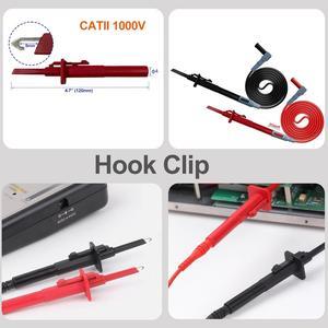 13 in 1 Professional Electrical Test Leads Multimeter Test Leads Set with Soft Tool Carrying Case Alligator Clips Test Hook Test Probes Lead for Digital Electrical Multimeter Testing