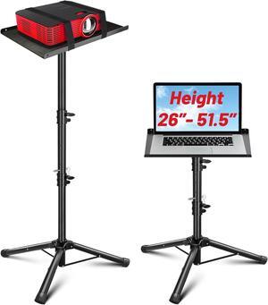 Projector Tripod Stand Adjustable: Height 26 to 51.5in Projector Laptop Stand Portable Multifunctional DJ Rack Stand for Outdoor Movies Computer Book DJ Equipment CY0331