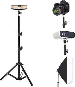 Tripod Stand, Mini projector stand,Lightweight Portable Projector Photography Stand Camera Tripod Adjustable Height 20" to 61" Floor Stand Holder, inculded 360° Rotatable Head Ball (withstand 3pound)