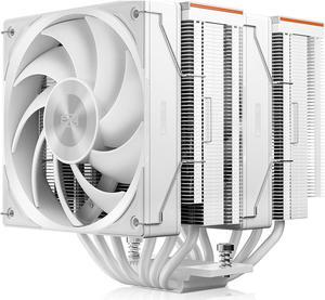 CPU Cooler TDP 265W CPU Air Cooler Dual Tower CPU Fan 6 HeatPipe CPU Cooling System with Three Modes PWM Silent Fans, Easy Install Air Cooler for Intel LGA 115X/1200/1700,AMD AM4/AM5, White