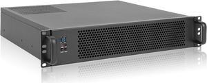 MicroATX/Mini-ITX 2U Rackmount Server Chassis max 7x3.5 Bay / USB3.0 with 2.0 Adapter Support ATX PSU Either top or Side Cooling Depth 15.7"