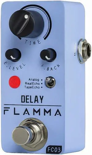 FC03 Delay Pedal Electric Guitar 3 Delay Effects Modes Analog Real Echo Tape Echo True Bypass
