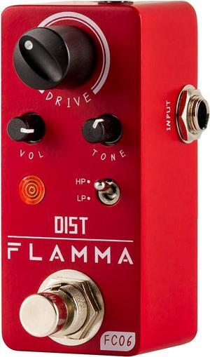 FC06 Distortion Guitar Pedal Electric Guitar Effects with 2 Modes HP/LP, Mini Analog Guitar Pedal, True Bypass