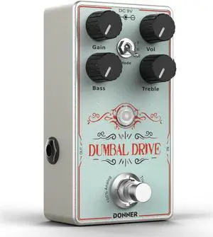 Overdrive Guitar Pedal, Dumbal Drive Overdrive Pedal for Electric Guitar, Dumble Style Overdrive with 2 Band EQ Boost Effect Pure Analog True Bypass