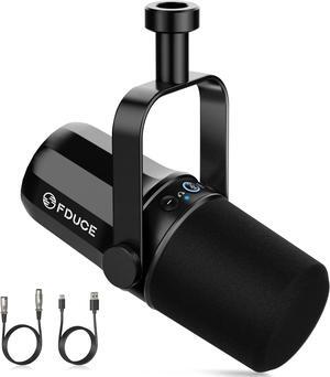 SL40 USB/XLR Dynamic Microphone for Podcasting, Gaming, Live Streaming & Recording, Built-in Headphone Output, LED Mute Button, All Metal, Voice-Isolating Technology
