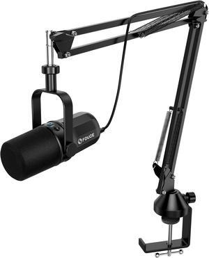 SL40+ Dynamic Podcast Microphone,USB/XLR Microphone kit for Streaming&Gaming,Boom Arm Stand Mic,Built-in Headphone Output,Mute Button,gain Button