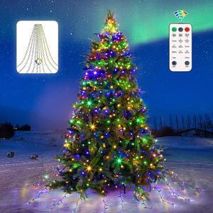 Christmas Tree Lights Color Changing, 11 Modes Christmas Light Outdoor with Remote Control, 400 Diamond LED 6.6FTx10 Waterproof Xmas Tree Lights with Timer & Memory Function for Indoor