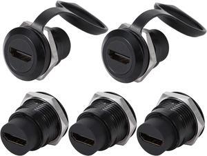 5PCS HDMI 2.0 Panel Mount Connector, USB Pass Through Cable Coupler 4K 30Hz 3D and HDR Female to Female HDMI Bulkhead Adapter with Weatherproof Dust Cap
