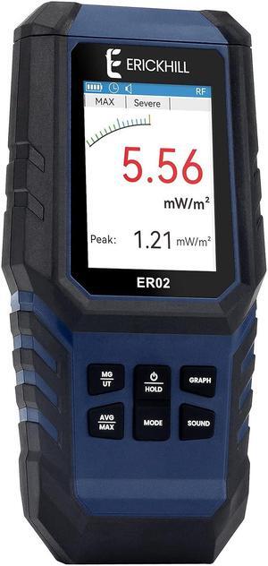 EMF Meter,3-in-1Rechargeable Digital Electromagnetic Field Radiation Detector for EF RF MF,5G Cell Tower, WiFi Signal Detector, for Home&Office EMF Inspections, and Ghost Hunting