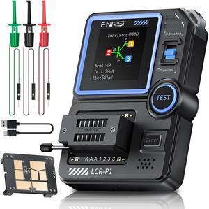 LCR-P1 Transistor Tester, Mosfet Transistor Capacitor Tester, SMD Electronic Component Tester, Diode Triode Zener Diode Resistance Inductance Battery Test LCR Meter MOS PNP NPN ESR Meter