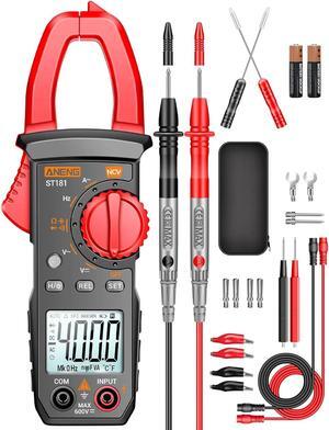 Digital Clamp Meter Multimeter Tester 4000 Counts with NCV Amp Ohm Volt Measures AC Current, AC/DC Voltage,Capacitance, Resistance, Diodes, Continuity Frequency Backlight Electrican Tools
