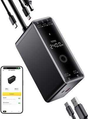 240W Smart USB C Charger, 5 Ports PD 3.1 GAN Desktop Charger with Digital LED Display, Dual Laptop Type C Fast Charging Station for MacBook Pro, Dell XPS, Lenovo, iPhone 15, Galaxy S23