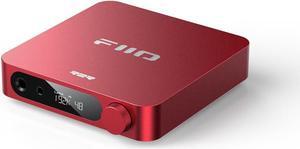 FiiO K11 R2R DAC and Headphone Amplifier for Home Audio or PC, 6.35mm and Balanced 4.4mm, RCA, Coaxial, Optical, 1300mW, 384kHz/24Bit DSD256 (Red)