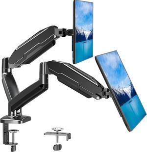 Dual Monitor Mount Fits 13 to 32 Inch Computer Screen, Height Adjustable Monitor Stand for 2 Monitors, Gas Spring Monitor Arm Holds up to 17. 6lbs Each, Monitor Desk VESA Mount, Black