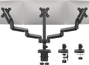 Triple Monitor Mount, Monitor Desk Mount for 3 Computer Screens up to 27", Triple Monitor Arm with Gas Spring, Heavy Duty Monitor Stand Holds up to 17.6 lbs Each, Vesa Mount 75x75, 100x100