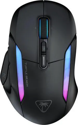 Turtle Beach Kone II Air  Wireless Ergonomic RGB Gaming Mouse, 350-Hr Battery, 26K DPI Optical Sensor, 100M Click Optical Switches, 21 Customizable Inputs, 4D Free-Spin Scroll Wheel  Ash Black