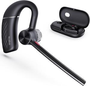 BH71 Bluetooth Headset Upgraded,Wireless Earphone with 4 Noise Cancelling Microphone,Adjustable Ear Hook,Compatible with iOS/Android Cell Phone,Driving,Office Work