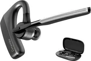 Bluetooth Headset V5.1, 16 Hrs HD Talktime CVC8.0 Dual Mic Noise Cancelling Hands Free Bluetooth Earpiece for Cell Phone iPhone Android Driving Business Office