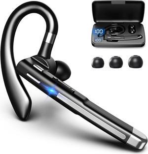 Bluetooth Headset, Bluetooth Wireless Earpiece with mic Trucker Headset for Phone Case Office Phones with Built-in Microphone Manos Libres Noise Cancelling