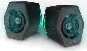 G2000 32W PC Gaming Computer Speakers for Laptop Mac Desktop Computer Woofer Speakers Bluetooth USB 3.5mm AUX Inputs RGB Lights Multimedia Speakers Black