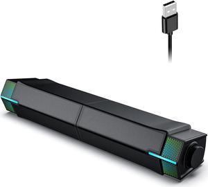 M20 Bluetooth Computer Speakers for PC Desktop Monitor, Gaming PC Sound Bar - Wired USB-Powered, Superb Stereo Sound, with LED Lighting - Combine/Separate to Customize Your Desk
