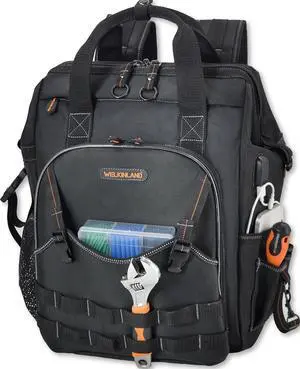 55-Pockets Tool backpack, Tool bag backpack, Backpack tool bag, Tool back pack, Electrician backpack, Tool backpack hvac, Tool backpack heavy duty