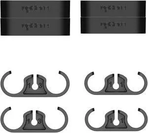CPU Liquid Coolers Tube Combs 8 Pieces Set =4 Pieces for Tube Diameter Up to 11mm(0.43in)/4 Pieces for Tube Diameter Up to 13mm(0.51in)- Black