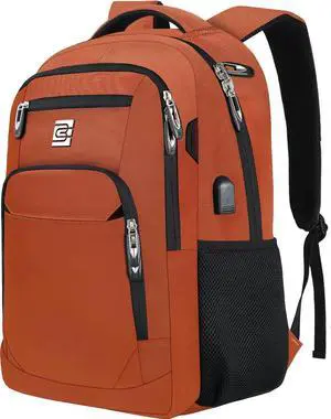 Laptop Backpack,Business Travel Anti Theft Slim Durable Laptops Backpack with USB Charging Port,Water Resistant College Computer Bag for Women & Men Fits 15.6 Inch Laptop and Notebook-Orange Laptop Backpack,Business Travel Anti Theft Slim Durable Laptops Backpack with USB Charging Port,Water Resistant College Computer Bag for Women & Men Fits 15.6 Inch Laptop and Notebook-Orange