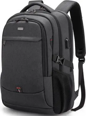 17 Inch Laptop Backpack for Travel Water Resistant College Backpack for Men/Women Laptop Bag with USB Charging Port,Black