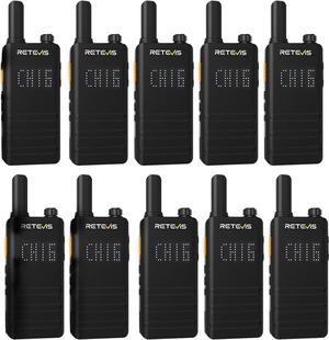 Retevis Walkie Talkies for Adults,Rechargeable Long Range Two Way Radio,New Version of RT22(3.0), 2 Way Radio with 1620 mAh Battery,Portable FRS Two-Way Radios for School Restaurant(10 Pack)