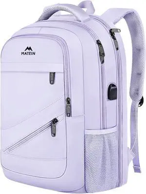 Large Travel Backpack for Womens, Lightweight Carry on Backpack Flight Approved Fit 17 in Laptop, Sturdy Personal item Backpacks for Travel Essentials, College Bags for Women, Purple