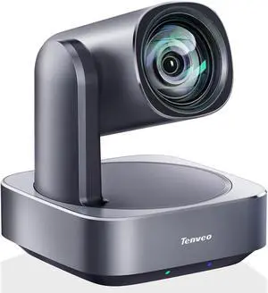 4K PTZ Camera with 12X Optical Zoom Wide View Angle USB3.0/HDMI/RJ45/PoE Works with Zoom Skype Teams UHD PTZ Camera for Video Conference and Church Streaming Red Dot Design Winner