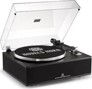Bluetooth Vinyl Record Player - High-Fidelity 2-Speed Turntable with Built-in Speakers - Includes Phono Preamp & Magnetic AT-3600L Cartridge - Black Classic Edition