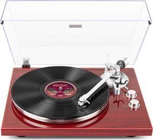 Belt Drive Turntable with Bluetooth Connectivity, Built-in Phono Pre-amp, USB Digital Output Vinyl Stereo Record Player with Magnetic Cartridge, 33 or 45 RPM