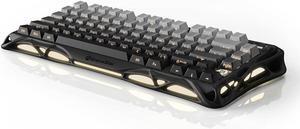 GravaStar Mercury,K1 75% Wireless Mechanical Gaming Keyboard, Aluminum Alloy Exoskeleton Design, Gasket Custom Keyboard Hot-Swap Socket, Linear Switches, RGB Backlit - Gradient Black
