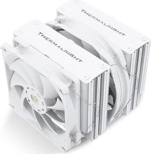 Thermalright Black CPU Air Cooler,Dual Tower 5 Heat Pipe,TL-D14X-B and TL-C12PRO PWM Fan,Aluminium Heatsink Cover, AGHP Technology, for AMD AM4/AM5/Intel LGA 1150/1151/1155/1156/1200/2011/1700 White