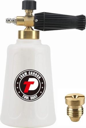 Pressure Washer Foam Cannon for Car Wash, Snow Foam Lance, Additional Orifice Nozzle 1.1mm, 1/4 Inch