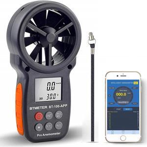 BT-100 Handheld Anemometer, Digital Wind Speed CFM Meter Gauge Air Flow Velocity Tester for HVAC Shooting Drone, Wind Chill, 14-113 Wind Temperature