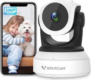 2K Battery Powered Security Camera, Indoor Camera Wireless with Phone App, Battery Operated Pet Camera, Baby Monitor with 2-Way Audio, Motion Detection, Auto Tracking, TF & Cloud Storage